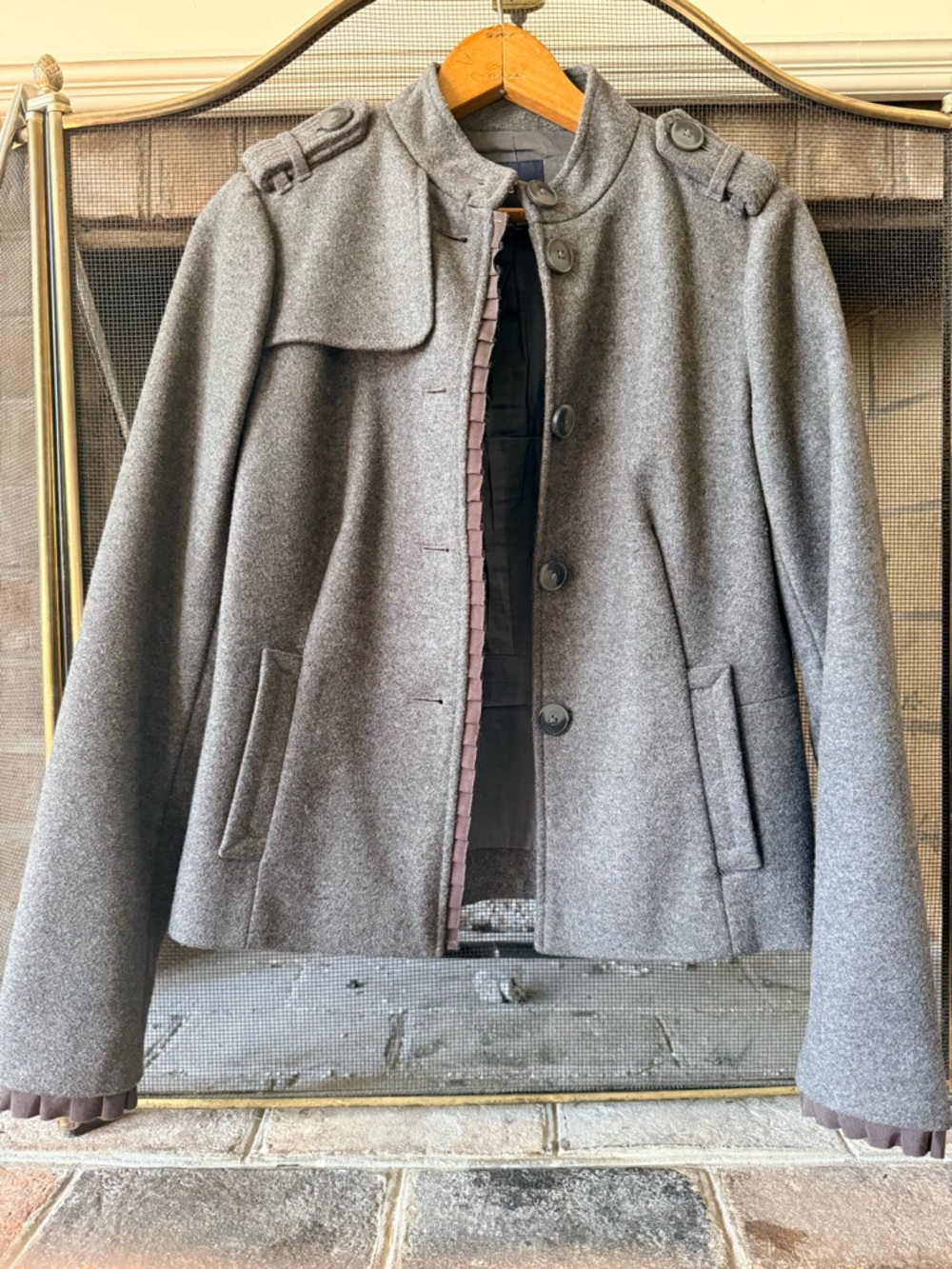 GAP Gray Jacket with Navy Label